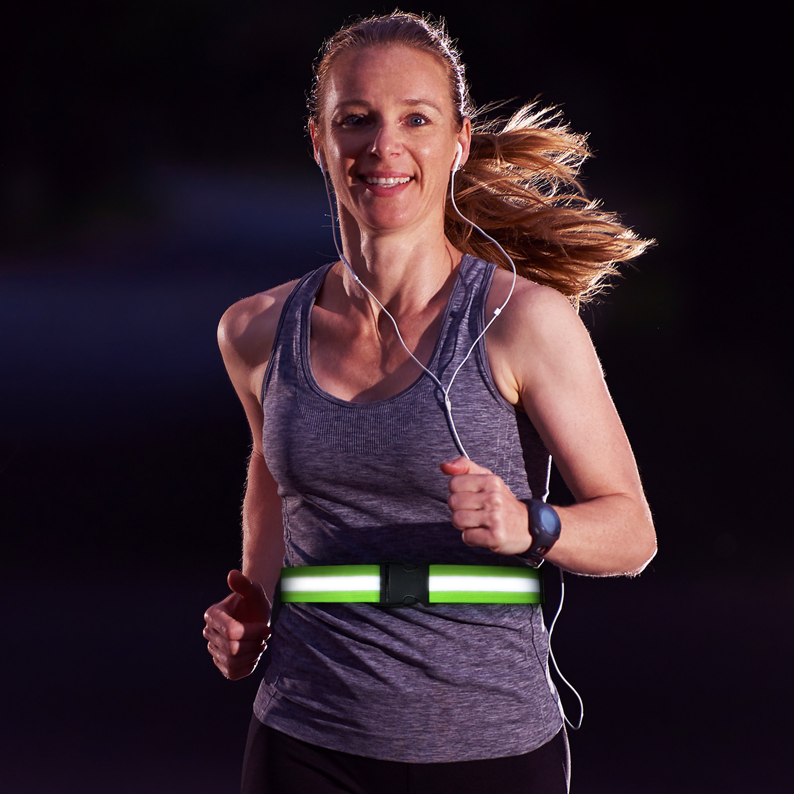 Running Gear Green - Fluorescent Green Reflective Belt Elastic Adjustable