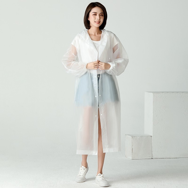 1pc Hooded Rain Coat Women Men - Running Gear Rain 评论和价格