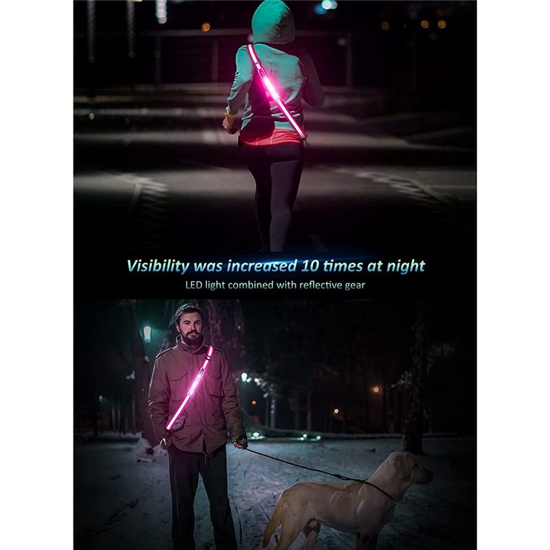 ABXY LED Reflective Belt Walki - Running Gear Green 评论和价格