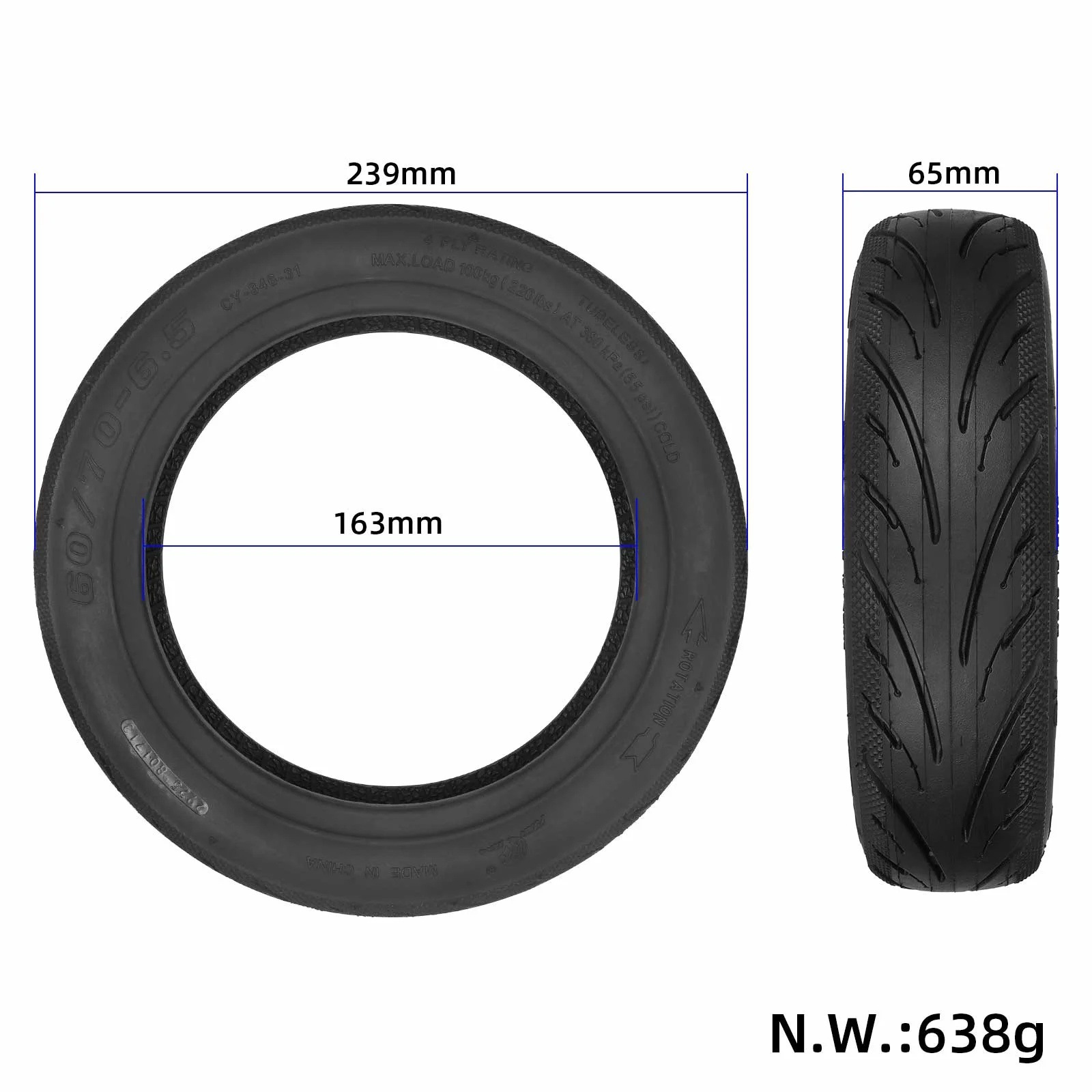 Scooter Front and Rear Tires 6 - Running Gear Accessories 评论和价格
