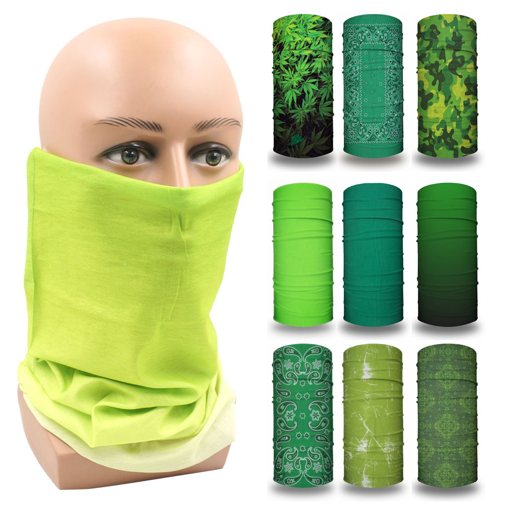 Green Face Bandanas Cover Hiki - Running Gear Green 评论和价格