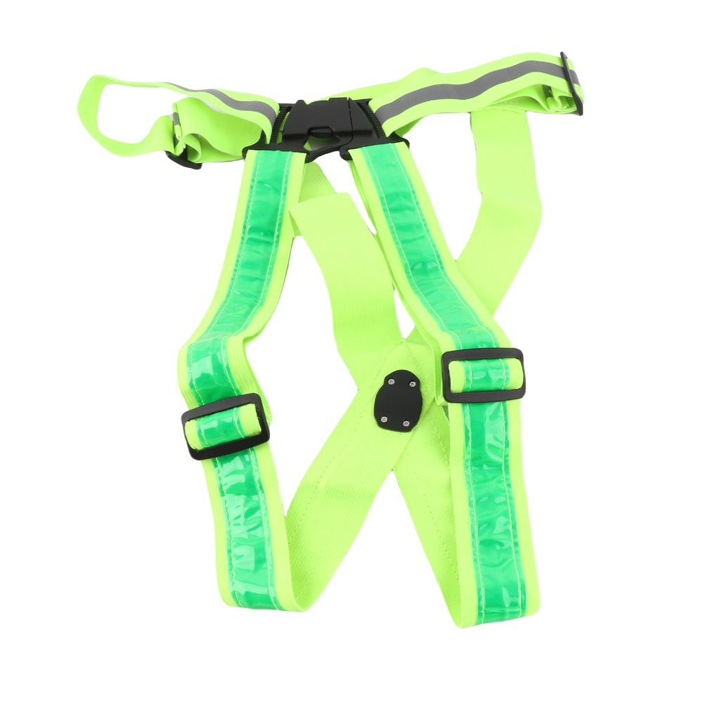 New Polyester LED Safety Vest  - Running Gear Green 评论和价格