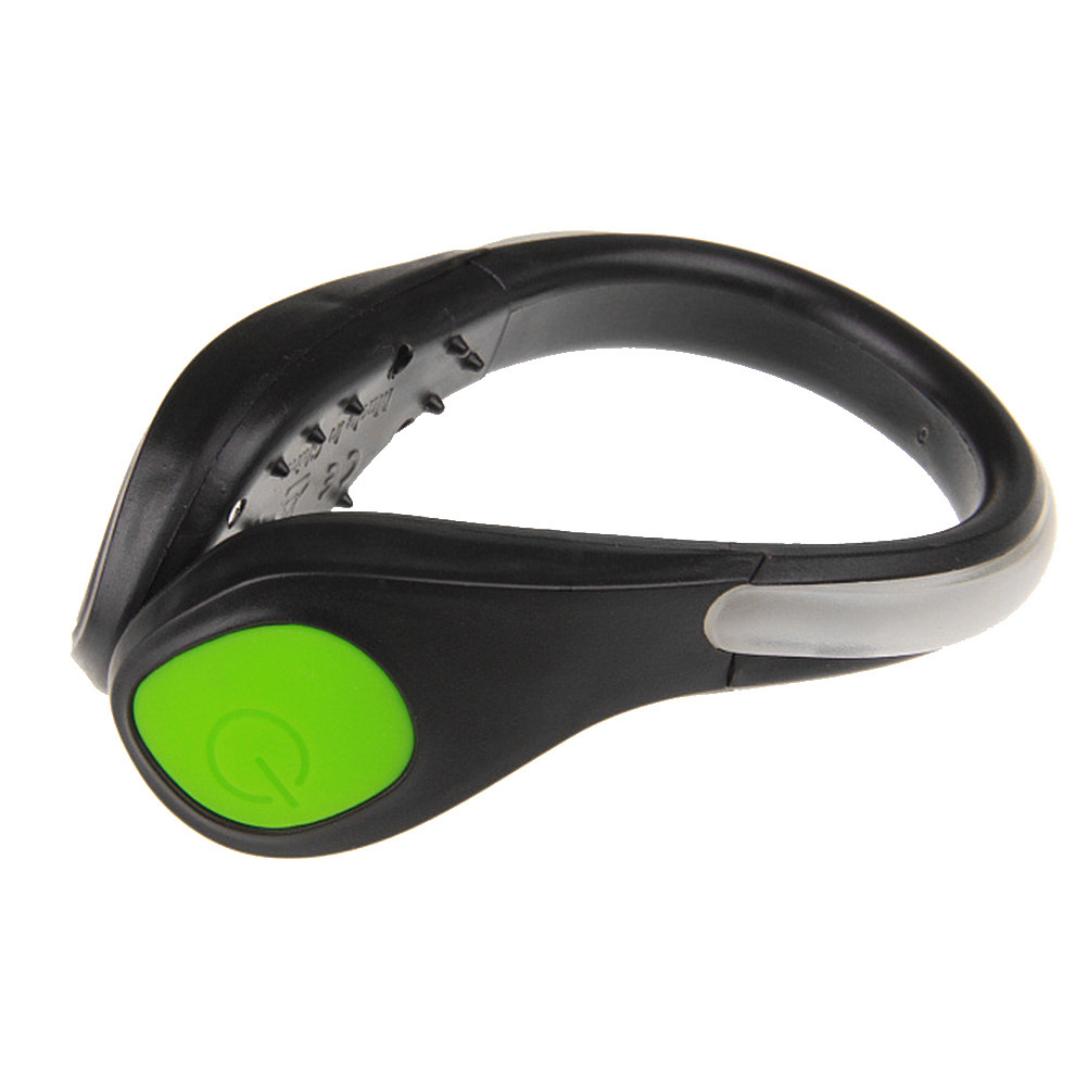 2Pcs LED Flash Shoe Light Clip - Running Gear Green 评论和价格