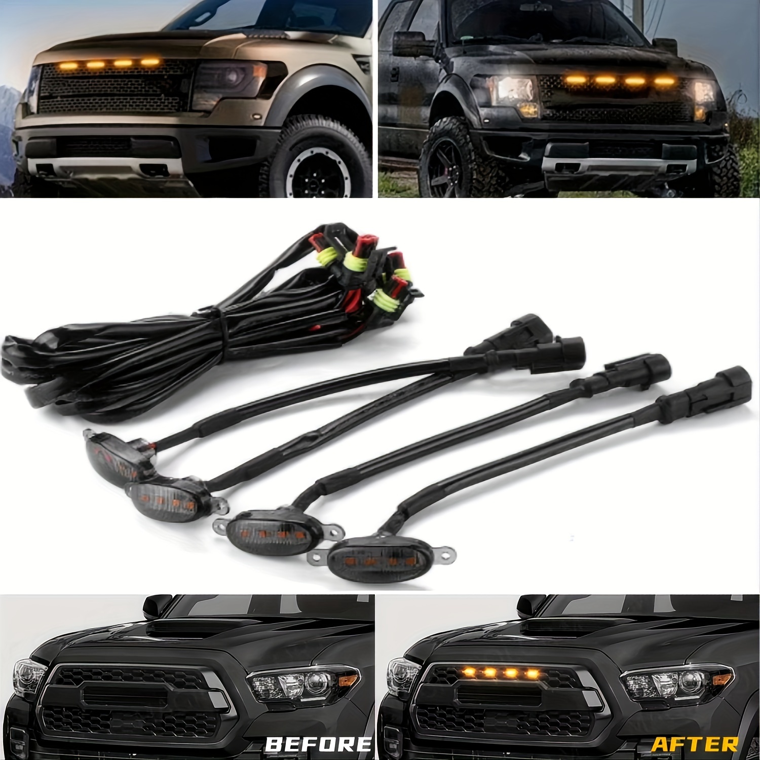 4Pcs/set Car LED Grille Light  - Running Gear Accessories 评论和价格