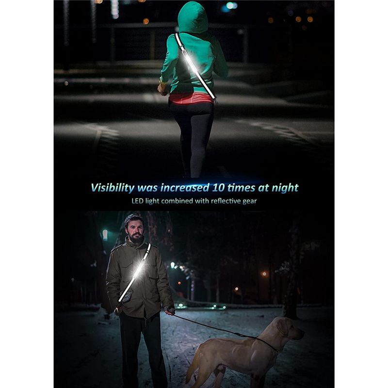 ABPF LED Reflective Belt Walki - Running Gear Green 评论和价格