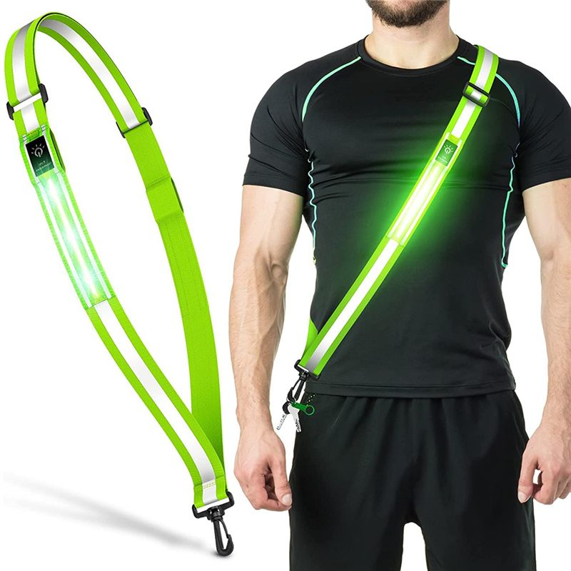 ABPF LED Reflective Belt Walki - Running Gear Green 评论和价格